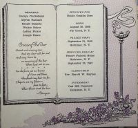 FITCH, Hattie Conklin
Funeral Card